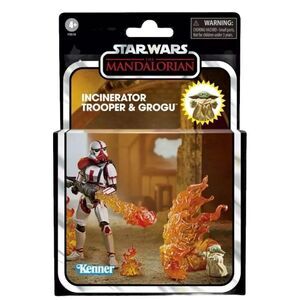 Hasbro Star Wars The Mandalorian Incinerator Trooper ‎ & Grogu Retro By Kenner
